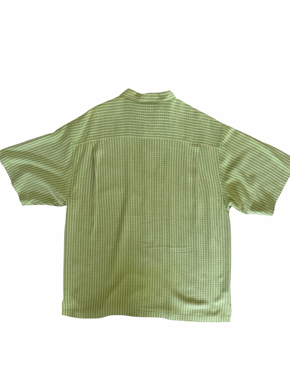 Tommy Bahama Light Green Short-Sleeve Button Down Shirt 100% Silk - Picture 3 of 4